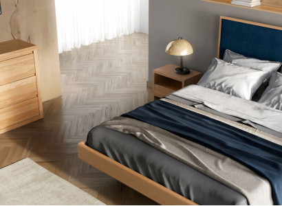Bedroom set 4 pieces. Set Bed 2x Bedside tables Chest of drawers Solid Wood Suite new